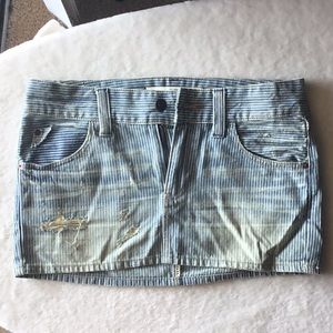 Denim mini skirt